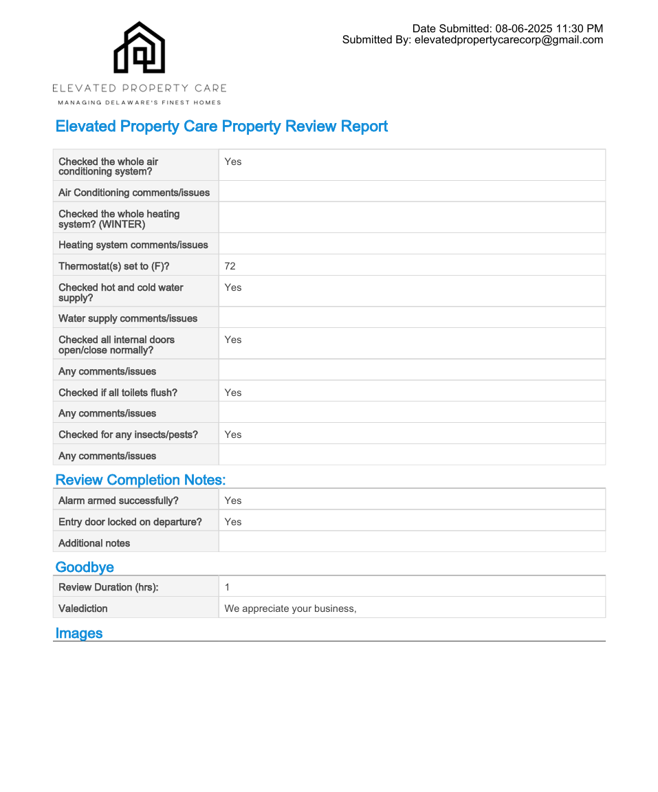 Sample Property Review Report Page 2